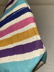 Small Reusable Multicolor Striped Shopping Bag 9.5