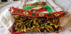 Matryoshka Wine Umbrella Tote Farmer’s Market Handmade Ukrainian Cotton