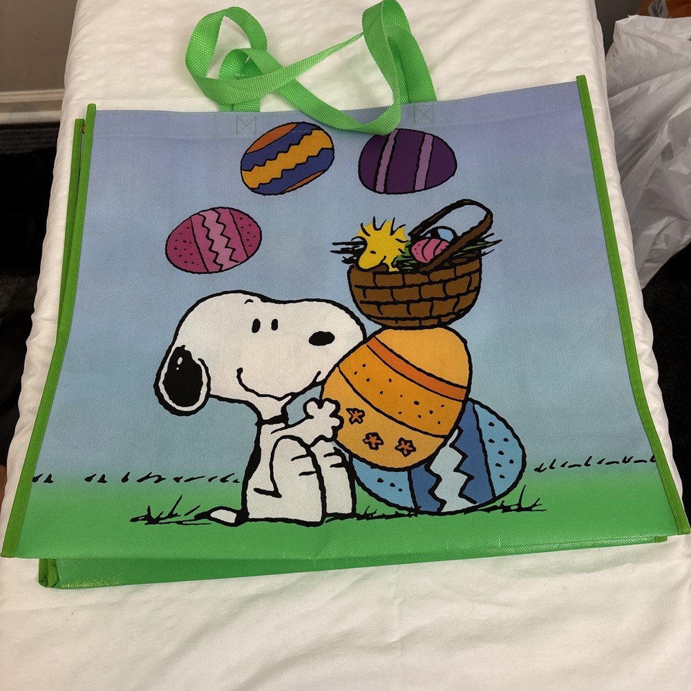 Peanuts Snoopy Easter🐇 XL Reusable Tote/Shopping/Gift Bag Free Shipping!