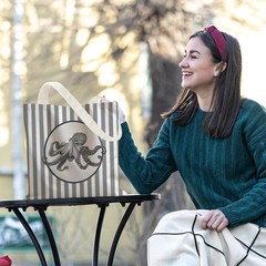 Octopus Gifts Tote Bag for Women, Ocean Beach Octopus Canvas Tote Bag, Coasta…