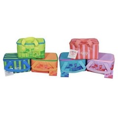 1 Trader Joe’s 2026 Mini Insulated Tote Summer Fun Ltd Ed Pink Violet Blue Green