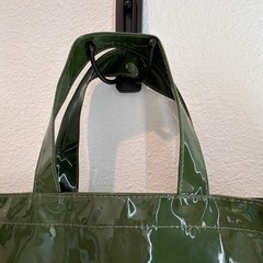 Harrods Knightsbridge Green Logo Foldable Tote Bag with Zipper Pocket