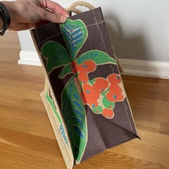 Trader Joe’s Coffee Beans Burlap Tote Bag 1967 Pasadena Reusable Market Bag NEW