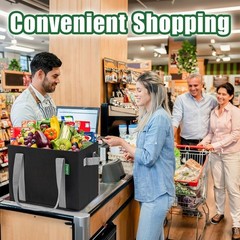 Foldable Heavy Duty Shopping Bags – 3 Pack Stand Up Design for 65 Lbs Capacity