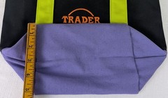 Trader Joe’s Trick Or Treat Canvas Tote Bag Halloween Black Green Purple