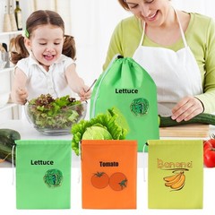 3Pcs Storage Bag with Aluminum Lining – 13.7×11″, Banana & Lettuce Fresh Reus…