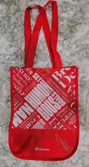 Lululemon Red White Small Reusable Shopping Logo Gift Bag Gift Tote – EUC