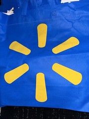 9 NEW Heavy Duty Reusable Walmart Shopping Bags Wal-Mart Logo LOWEST PRICE