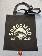 Mushroom Tote Bag Reusable Shopping School Book Bag Black Est 2020