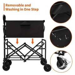 Multifunctional Folding Shopping Cart, Trolley, Height Adjustable & 360° Anti-sk