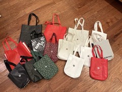 Lot Of 15 Lululemon Reusable Tote Shopping Bags Small And Large