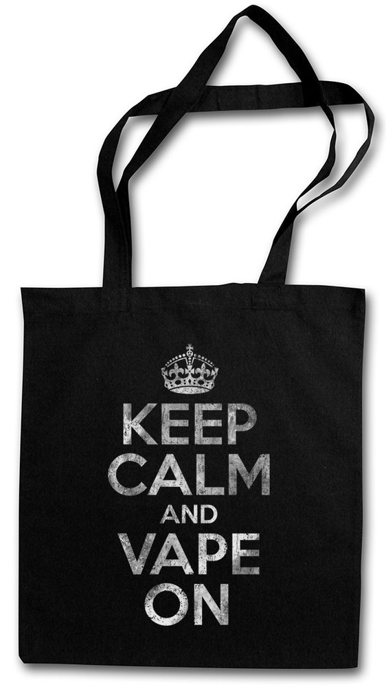 KEEP CALM AND VAPE ON SHOPPER SHOPPING BAG Smoking Smoke