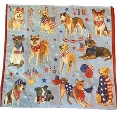 TJX Patriotic USA Dogs Large Reusable Shopping Tote Eco Bag New TJ Maxx