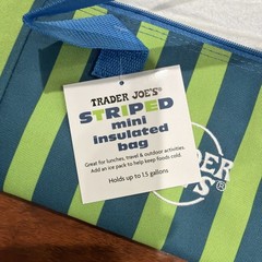 Trader Joe’s Summer Fun Blue Stripe Mini Insulated Tote Bags