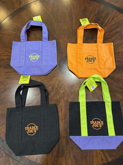 Trader Joe’s Canvas Mini Tote Bags 4-Pack Logo Multicolor 10x5x7 in