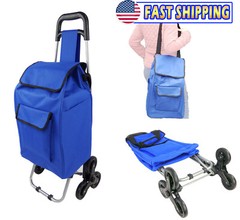 Dolly Climbing Stair Trolley Cart – Foldable Storage Grocery Cart With Tri-Wheel
