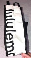 Lululemon Reusable Plastic Bag Tote Shopping Lunch Black White 12 x 9 x 4