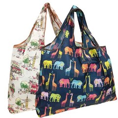 Wrapables Eco-Friendly Large Nylon Reusable Shopping Bags (Set of 2)