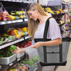 Insulated Cooler Bag, Reusable 30 Cans Insulated Bag, Soft Portable Grocery Bags
