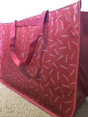Lululemon Reusable Shopping Tote Bag Red Logo Jumbo XL