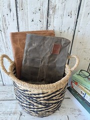 Waxed Canvas Tote Bag, Heavy Duty Grocery Shopping, Market bag, Beach Bag, New