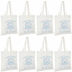 8 Pack Canvas Tote Bags, Reusable Tote Bag for Women and Beach Bag, Ideal Bri…