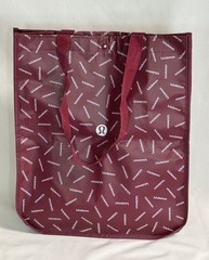 Lululemon Large Reusable Shopping Tote Bag w/ Nylon Handle – Burgundy – New
