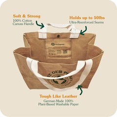 Reusable Grocery Shopping Bag – Extra Large Sustainable Washable Premium Tote…
