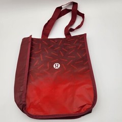 Lululemon Logo Bag Red White Gray Reusable Shopping Beach Tote 12x9x4 Lot Of 4