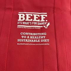 Rare Beef It’s What For Dinner Reusable Grocery Bag Tote National Cattlemen