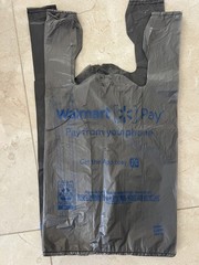 60 NEW Walmart Plastic Grocery Bags Single Use New Folded Art Crafts Trash Bag