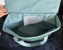 TRADER JOES LARGE REUSABLE INSULATED 8 GALLON COOLER BAG DUSKY BLUE