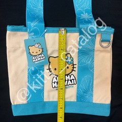 ABC Stores Hawaiʻi: Sun Tan Hello Kitty Big Face Mini Canvas Tote Bag, Blue