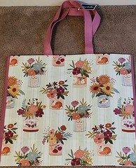 Marshalls – Flower Bouquets In Fancy Tins – Large Reusable Shopping Tote Eco Bag