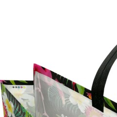 Eco Shopping Bag Pouch Travel Flamingo Printing Non-woven Fabric Folding Bag
