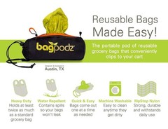 5 Pack Foldable Reusable Grocery Bags – Washable RipStop Nylon, 50lbs Capacity,