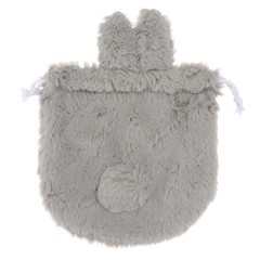 Lurrose Drawstring Makeup Bag: Bunny Cosmetic Bag 10×7 Inch (Pack of 1), Grey