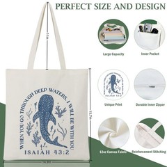 Canvas Christian Tote Bags Bible Canvas Bag Faith-Inspired Graphic Book Tote …
