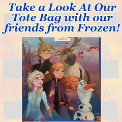 Frozen Tote Bag Olaf & Sven Disney Reusable Shopping Bag New w/Tag NWT ⛄