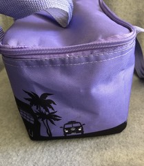Trader Joe’s Mini Insulated Zipper Lunch Bag Tote Lavender Black