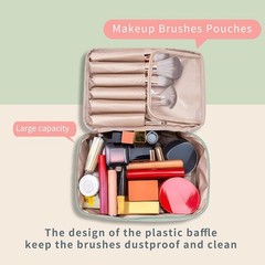 Queboom Travel Makeup Bag Cosmetic Toiletry bag for Green