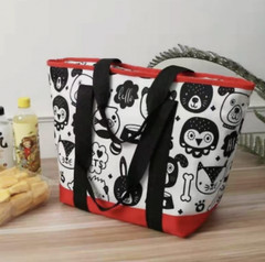 Petco Dog Doodle Large Insulated Grocery Tote Bag Canvas Heavy Duty 8 Gal Zipper