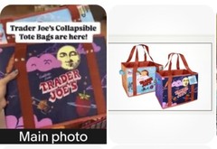 Trader Joe’s Stand-Up Collapsible Grocery Tote Bag Limited 6 Gal Next Craze🛍️🎄