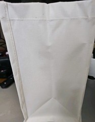 Reusable Canvas Tote White W/ Red Bow Red Handles Jingles And Joy 100% Cotton