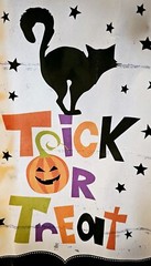 Set Of 2 NEW Cracker Barrel Halloween Black Cat Reusable Bags Trick Or Treat