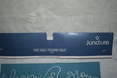 Gnome Bloom and Grow Junture Tote Bag Brand New 14.7×15.75 Inches Beige and Blue