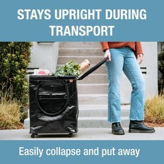 CleverMade Hauler Rolling Tote Bag, 90L Collapsible Portable Shopping Cart wi…
