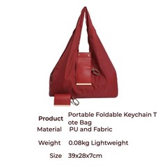 Portable Foldable Keychain Tote Bag |Collapsible Reusable Bag Keychain | Port…
