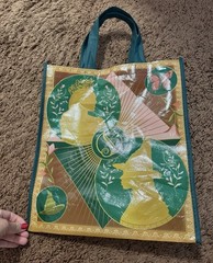 NWOT Wicked Reusable Tote Bag Glinda Elphaba Butterfly Floral Green Handles
