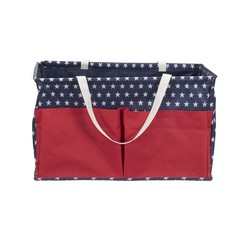 Krush Container All-Purpose Utility Tote Water-Resistant Vinyl Red White Blue